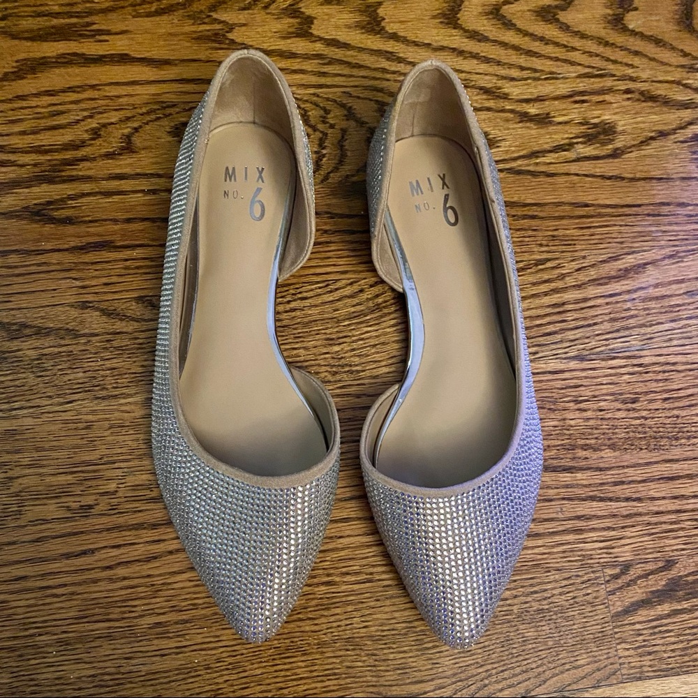 Mix No. 6 Rhinestone Pointy Toe Flat - Picture 4 of 4